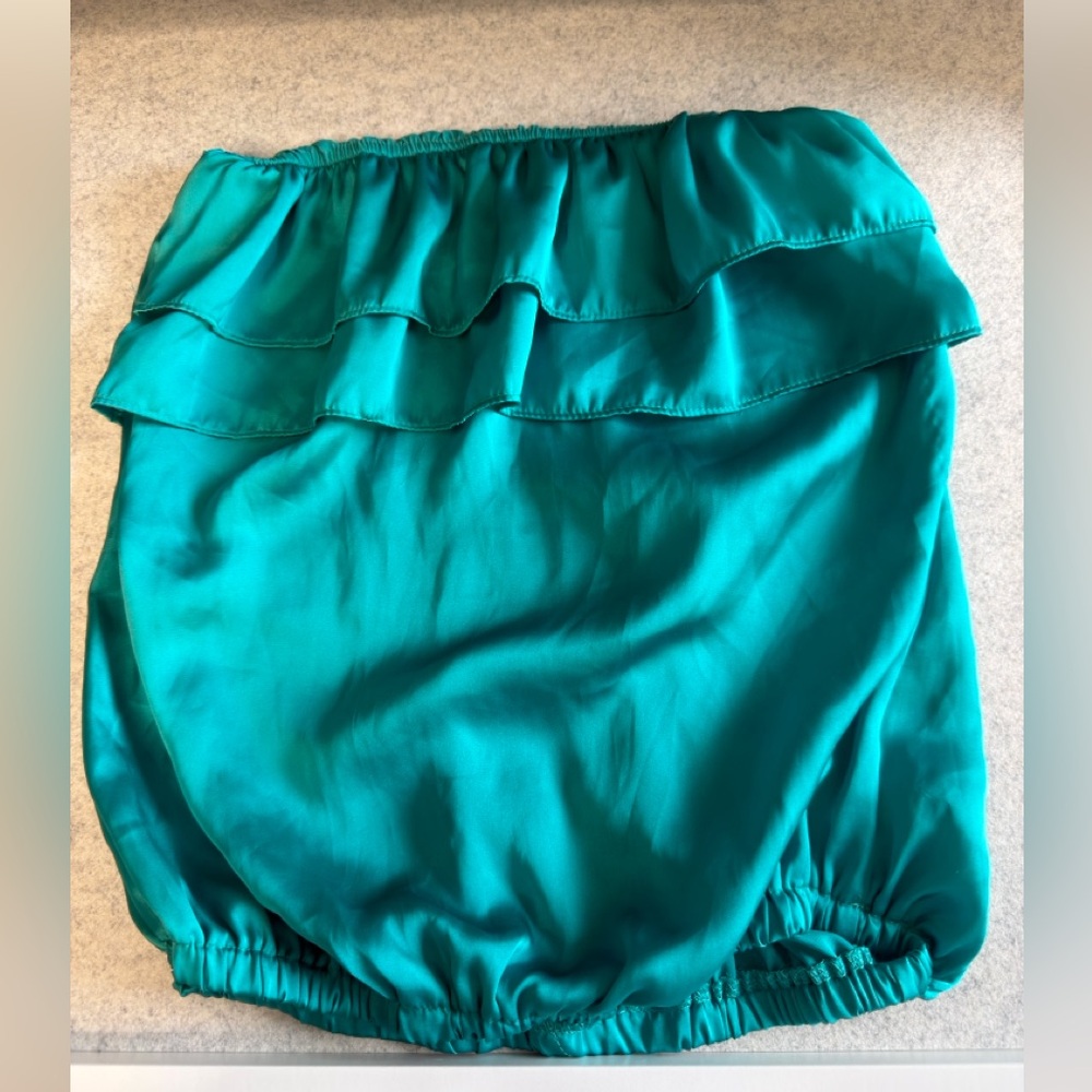 Teal Ruffled top